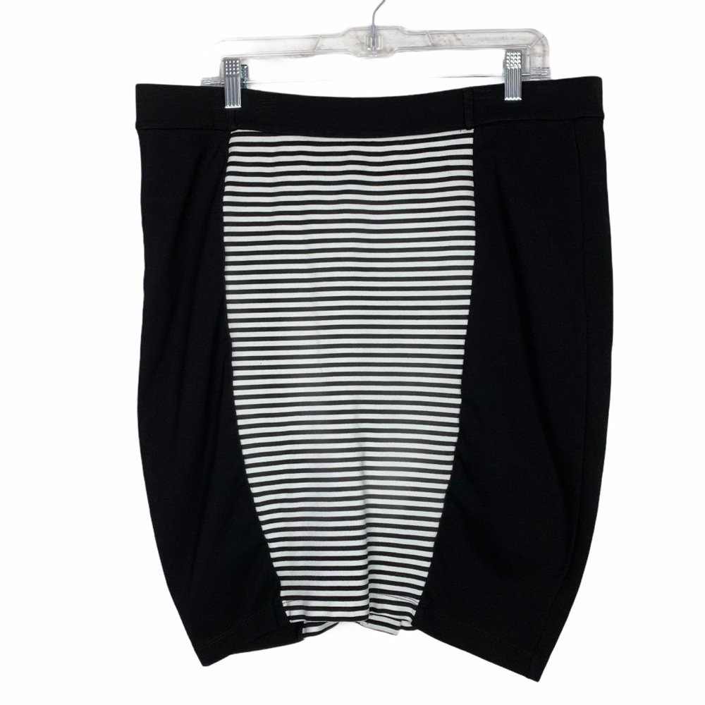 Torrid Striped Colorblock Ponte Pencil Work Skirt